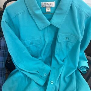 CJ Banks Turquoise Jean style jacket